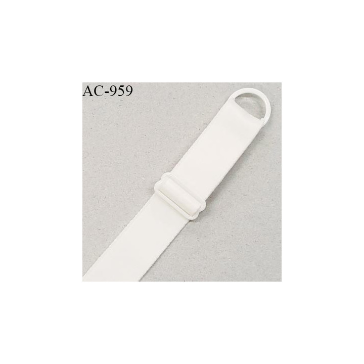 Bretelle lingerie SG 19 mm très haut de gamme couleur chantilly avec 1 barrette + 1 anneau longueur 30 cm prix à l'unité