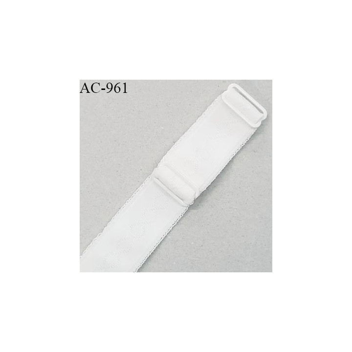 Bretelle 24 mm lingerie SG haut de gamme couleur naturel finition avec 2 barrettes longueur 32 cm prix à la pièce