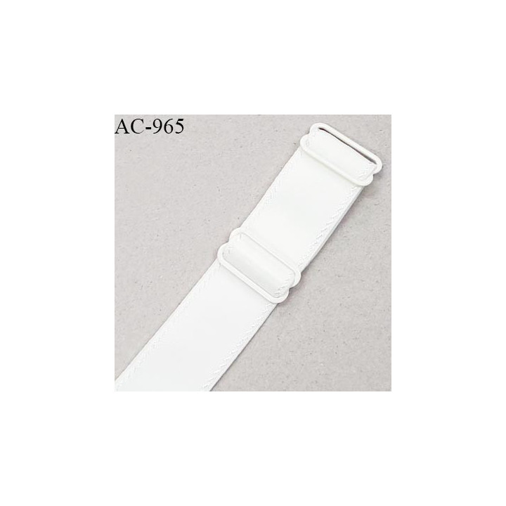 Bretelle 24 mm lingerie SG haut de gamme couleur naturel finition avec 2 barrettes longueur 27 cm prix à la pièce