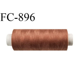 Bobine 500 m fil Polyester n° 120  marron cuivre 500 mètres fil européen bobiné en Europe ou France certifié oeko tex