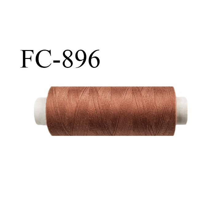 Bobine 500 m fil Polyester n° 120  marron cuivre 500 mètres fil européen bobiné en Europe ou France certifié oeko tex