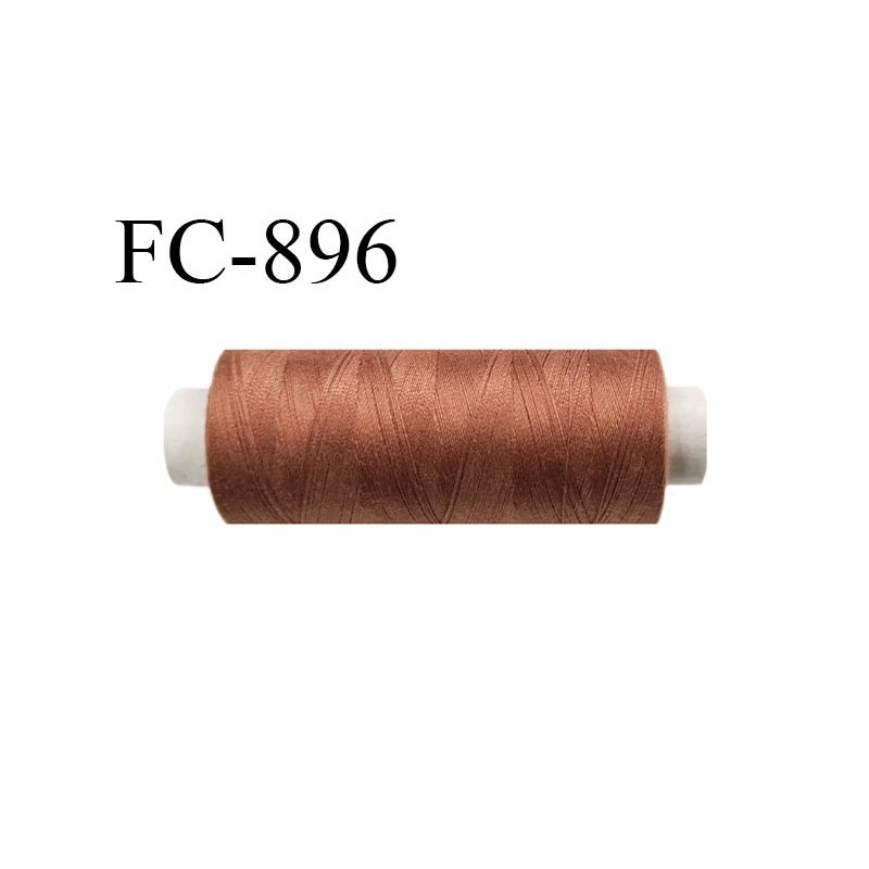 Bobine 500 m fil Polyester n° 120 couleur couleur marron cuivre longueur  500 mètres fil européen bobiné en Europe ou France