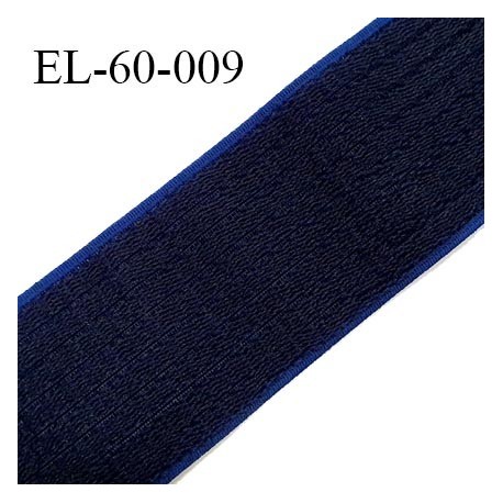 Elastique 70 mm respirant bonne élasticité style velours velcro couleur noir sur élastique bleu largeur 70 mm prix au mètre