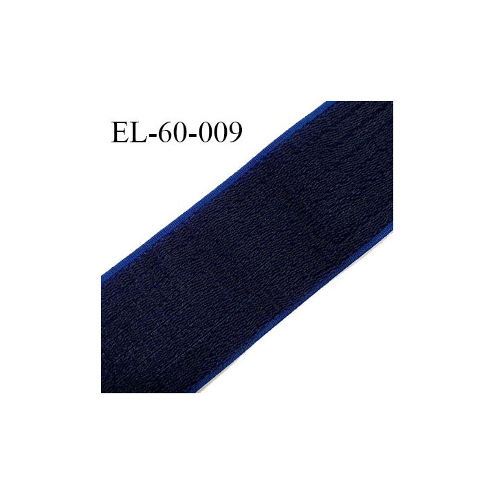Elastique 70 mm respirant bonne élasticité style velours velcro couleur noir sur élastique bleu largeur 70 mm prix au mètre