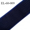 Elastique 70 mm respirant bonne élasticité style velours velcro couleur noir sur élastique bleu largeur 70 mm prix au mètre