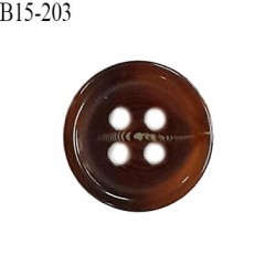 Bouton 15 mm en pvc couleur marron diamètre 15 mm épaisseur 3 mm prix à l'unité