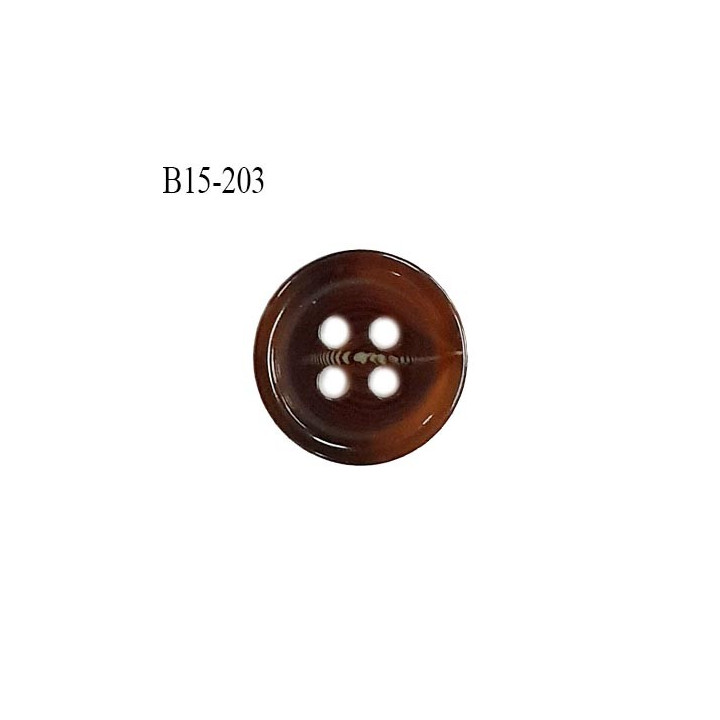 Bouton 15 mm en pvc couleur marron diamètre 15 mm épaisseur 3 mm prix à l'unité