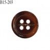 Bouton 15 mm en pvc couleur marron diamètre 15 mm épaisseur 3 mm prix à l'unité
