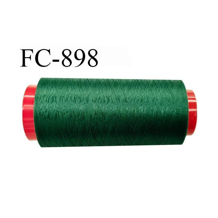 Cone de 1000 m fil mousse polyamide n° 120 couleur vert longueur de 1000 mètres bobiné en France
