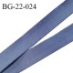 Devant bretelle 22 mm en polyamide attache bretelle rigide pour anneaux couleur encre bleue haut de gamme prix au mètre