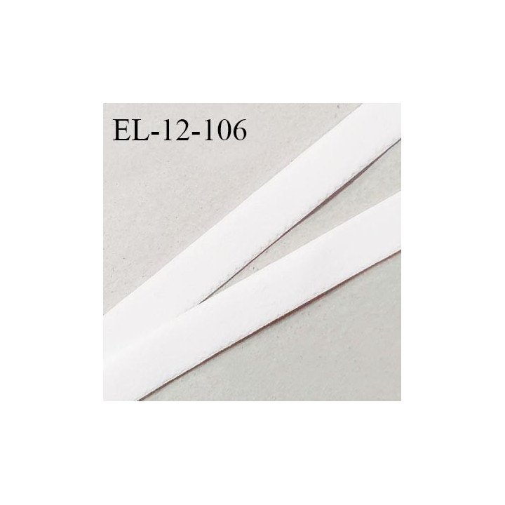 Elastique lingerie 12 mm haut de gamme couleur naturel une face style velours fabriqué en France prix au mètre