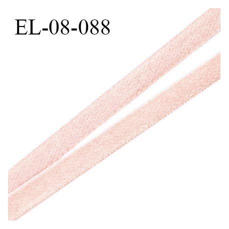 Elastique 8 mm fin spécial lingerie élastique souple couleur rose pastel fabriqué en France prix au mètre