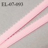 Elastique picot 7 mm lingerie couleur rose flashy largeur 7 mm haut de gamme Fabriqué en France prix au mètre