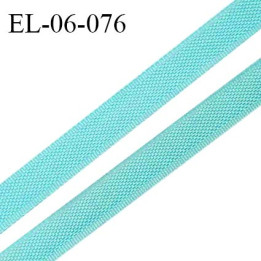 Elastique 6 mm fin spécial lingerie polyamide élasthanne couleur bleu turquoise grande marque fabriqué en France prix au mètre