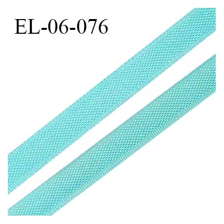 Elastique 6 mm fin spécial lingerie polyamide élasthanne couleur bleu turquoise grande marque fabriqué en France prix au mètre