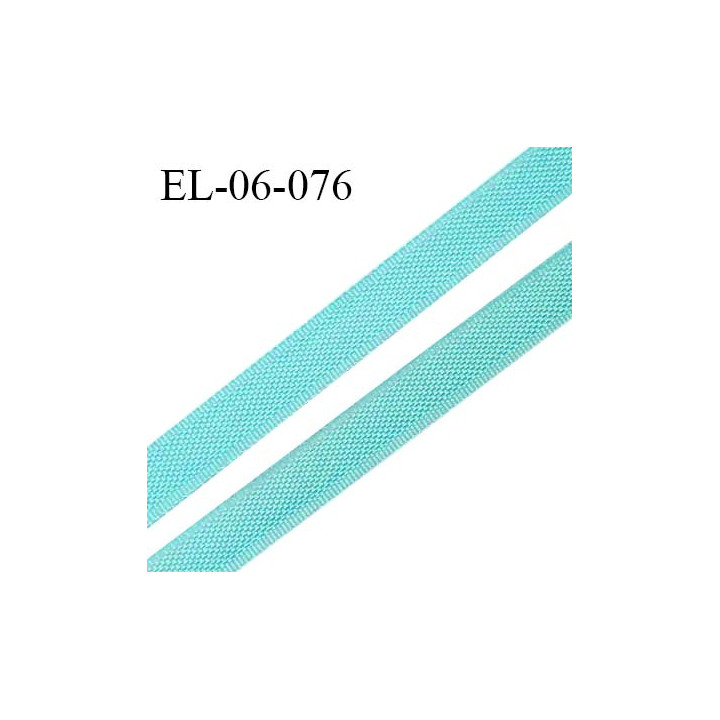 Elastique 6 mm fin spécial lingerie polyamide élasthanne couleur bleu turquoise grande marque fabriqué en France prix au mètre
