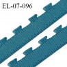 Elastique 7 mm picot bretelle et lingerie couleur bleu vert (fleur de lagune) haut de gamme Fabriqué en France prix au mètre