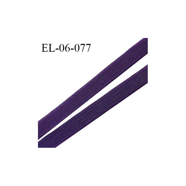 Elastique 6 mm fin spécial lingerie polyamide élasthanne couleur violet foncé (nuit ambrée) fabriqué en France prix au mètre