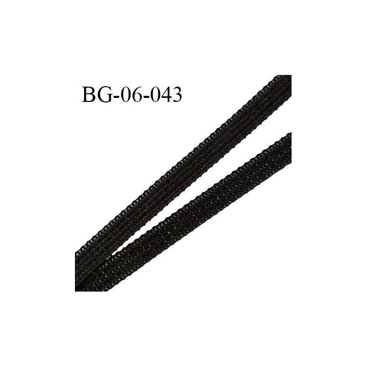 Droit fil à plat 6 mm spécial lingerie et couture du prêt-à-porter couleur noir grande marque fabriqué en France prix au mètre