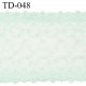 Dentelle 220 mm brodée sur tulle couleur vert menthe douce haut de gamme largeur 22 cm prix pour 10 cm de longueur