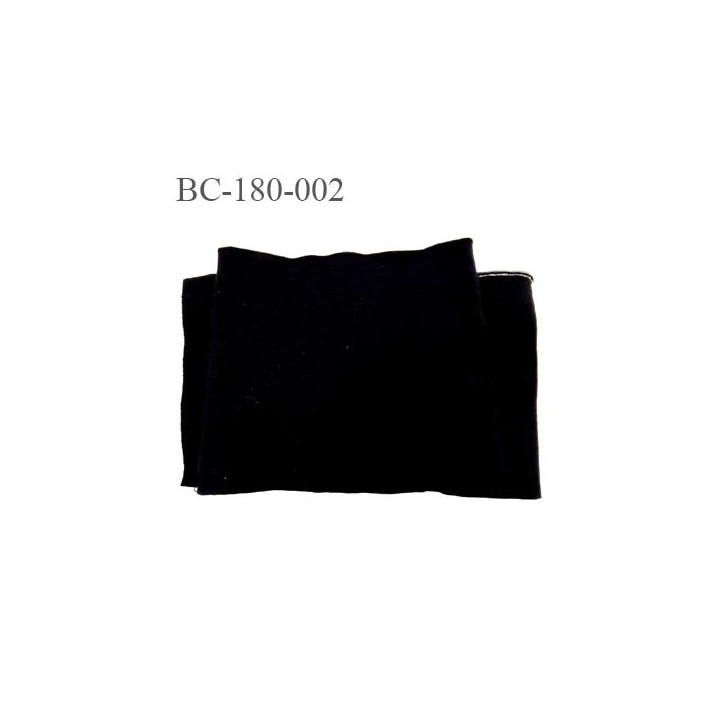 Bord côte 180 mm jersey noir synthétique haut gamme provient d'une grande marque française largeur 180 mm longueur 120 cm