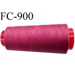 Cone 1000 m de fil mousse polyester  fil n° 110 couleur fushia haut de gamme cône de 1000 mètres bobiné en France