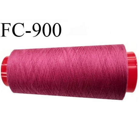 Cone 1000 m de fil mousse polyester fil n° 110 couleur fushia haut de gamme cône de 1000 mètres bobiné en France