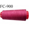 Cone 2000 m de fil mousse polyester  fil n° 110 couleur fushia haut de gamme cône de 2000 mètres bobiné en France