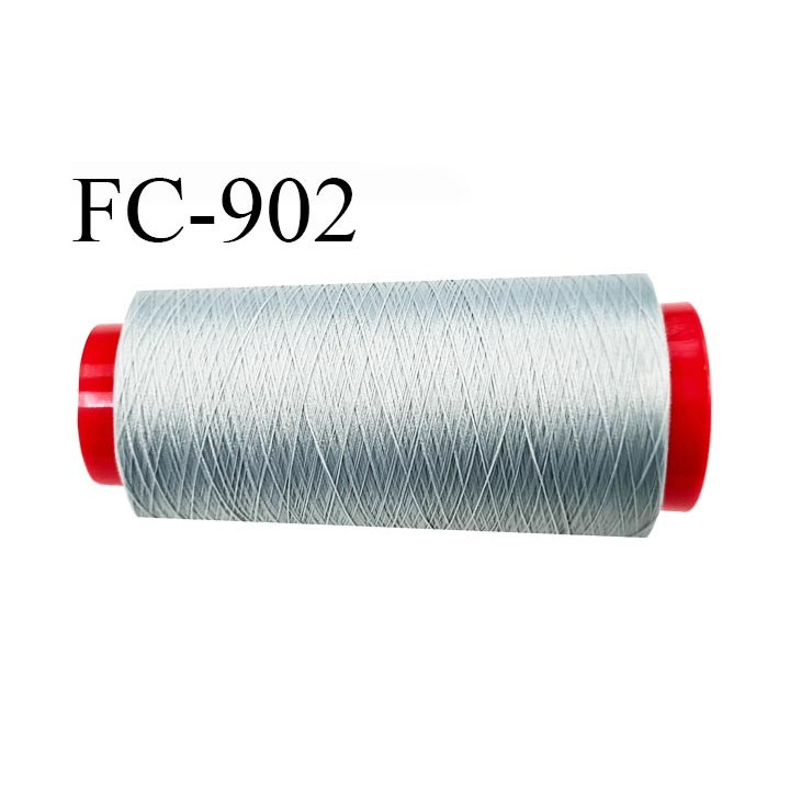 Cone de 2000 m fil mousse polyamide n° 120 couleur gris longueur de 2000 mètres bobiné en France