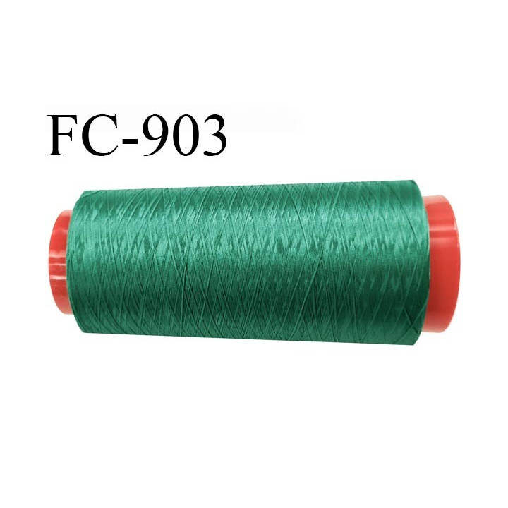 Cone de 5000 m fil mousse polyamide n° 120 couleur vert émeraude longueur de 5000 mètres bobiné en France