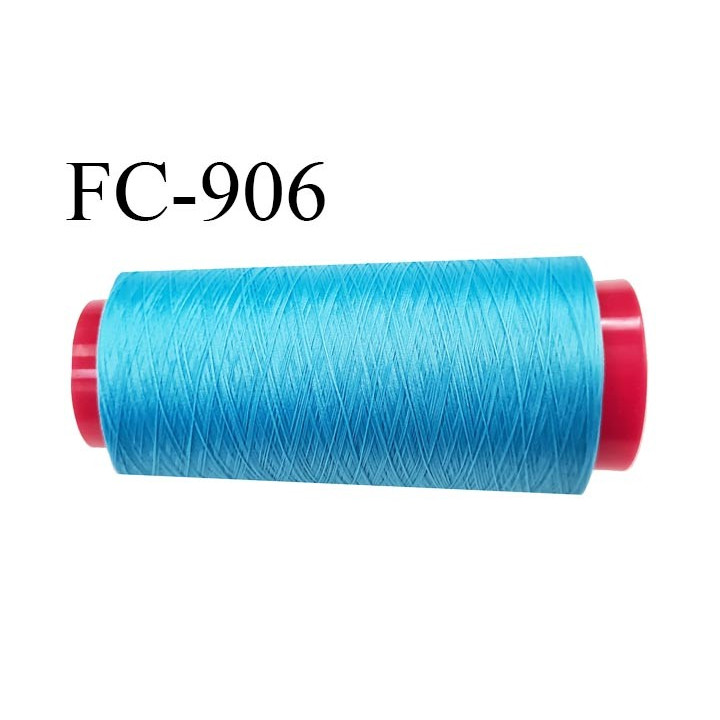 Cone de 5000 m fil mousse polyamide n° 120 couleur turquoise longueur de 5000 mètres bobiné en France