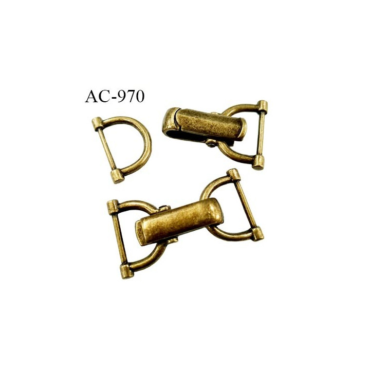 brandebourg ou attache 50 mm métal style laiton ancien largeur total 50 mm prix à l'unité composé des 2 éléments