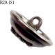 bouton 20 mm en métal acier brillant style ancien motif en couleur accroche avec un anneau diamètre 20 millimètres