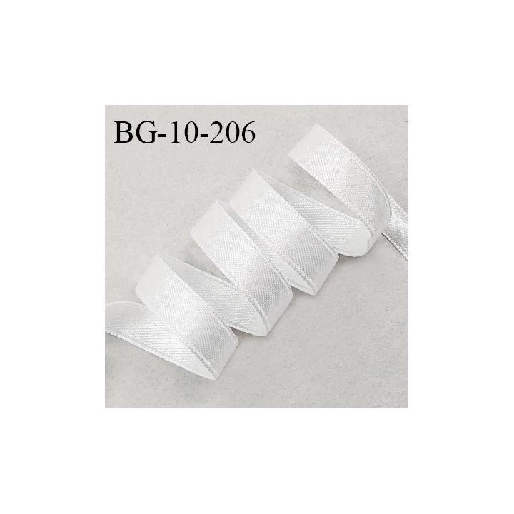 Galon ruban 10 mm style satin couleur blanc brillant lumineux double face très solide largeur 10 mm prix au mètre