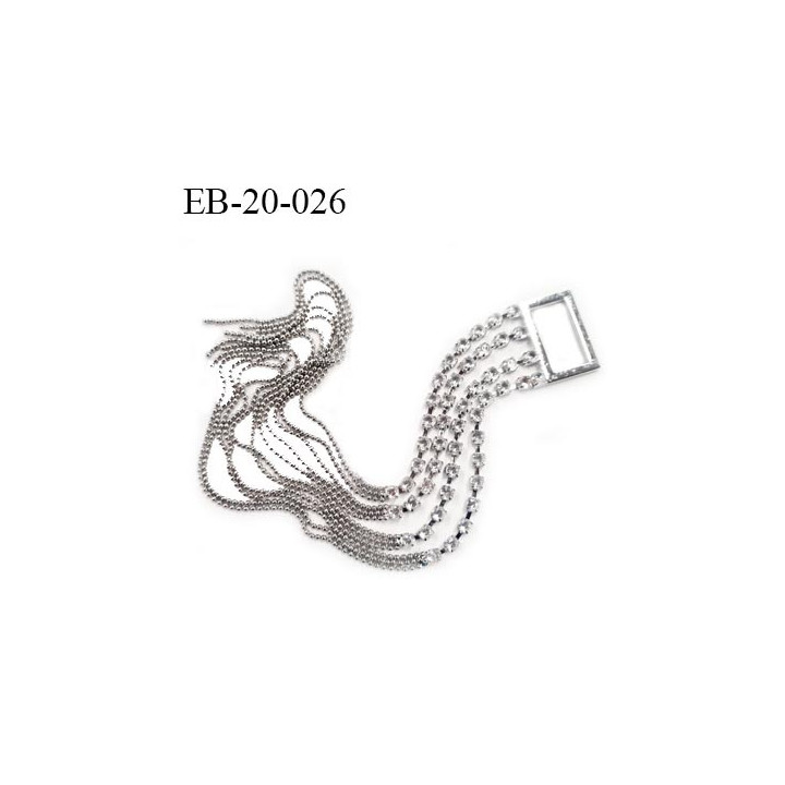 Etrier strass longueur 21 cm  cm largeur intérieur 20 mm strass style diamant