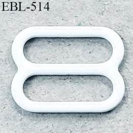 Boucle de réglage 11 mm réglette métal plastifié blanc brillant  largeur 11 mm intérieur prix à l'unité haut de gamme