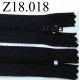 fermeture éclair longueur 18 cm couleur noir non séparable zip nylon largeur 2.5 cm