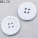 bouton 14 mm couleur blanc brillant presque nacré 4 trous diamètre 14 millimètres