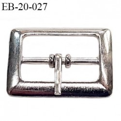 Boucle ceinture 20 mm avec ardillon en métal chromé largeur intérieur 2 cm hauteur 22 mm extérieur 28 mm