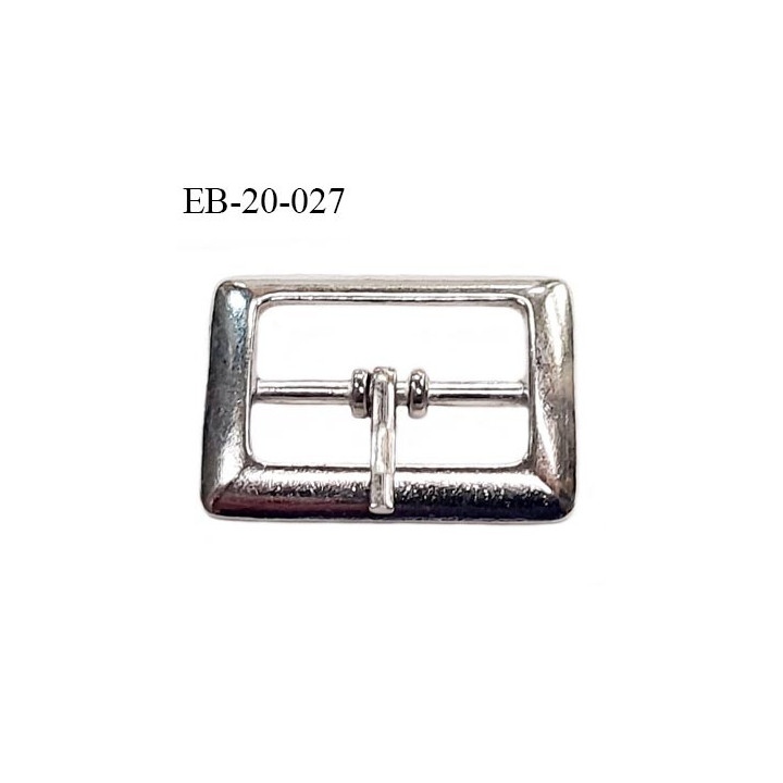 Boucle ceinture 20 mm avec ardillon en métal chromé largeur intérieur 2 cm  hauteur 22 mm extérieur 28 mm