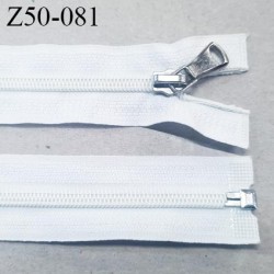fermeture zip à glissière longueur 50 cm couleur blanc séparable largeur 3.2 cm zip glissière nylon largeur 6 mm