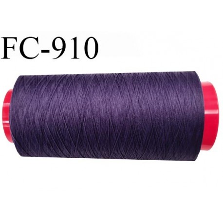 Cone 1000 m de fil mousse polyamide fil n° 120 couleur violet volubilis longueur de 1000 mètres bobiné en France