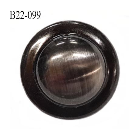 Bouton 22 mm en métal bombé couleur acier chromé accroche avec un anneau au dos diamètre 22 mm épaisseur 9 mm prix à l'unité