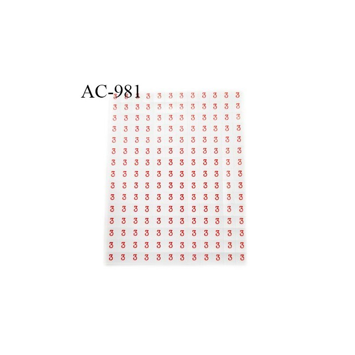 Feuille de 180 étiquettes autocollantes taille 3 dimension de l'étiquette 8 mm par 8 mm prix de la feuille