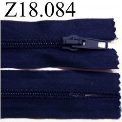 fermeture zip 18 cm à glissière autobloquant longueur couleur bleu foncé non séparable zip nylon largeur 3.2 cm