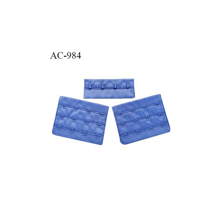 Agrafe 76 mm attache SG haut de gamme couleur bleu lavande (summer blue) 3 rangées 4 crochets prix à l'unité