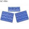 Agrafe 76 mm attache SG haut de gamme couleur bleu lavande (summer blue) 3 rangées 4 crochets prix à l'unité