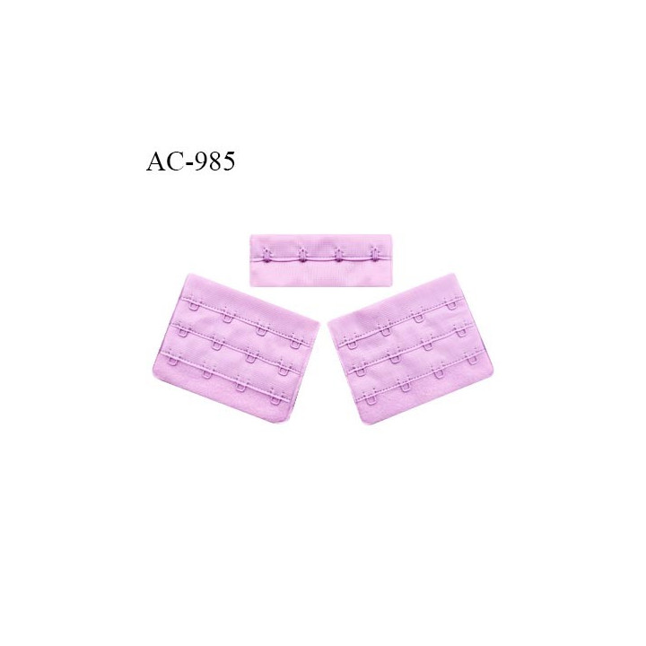 Agrafe 76 mm attache SG haut de gamme couleur parme (myosotis) 3 rangées 4 crochets prix à l'unité