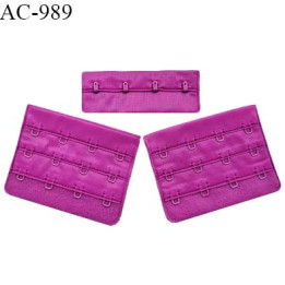 Agrafe 76 mm attache SG haut de gamme couleur pivoine 3 rangées 4 crochets largeur 76 mm hauteur 57 mm prix à l'unité