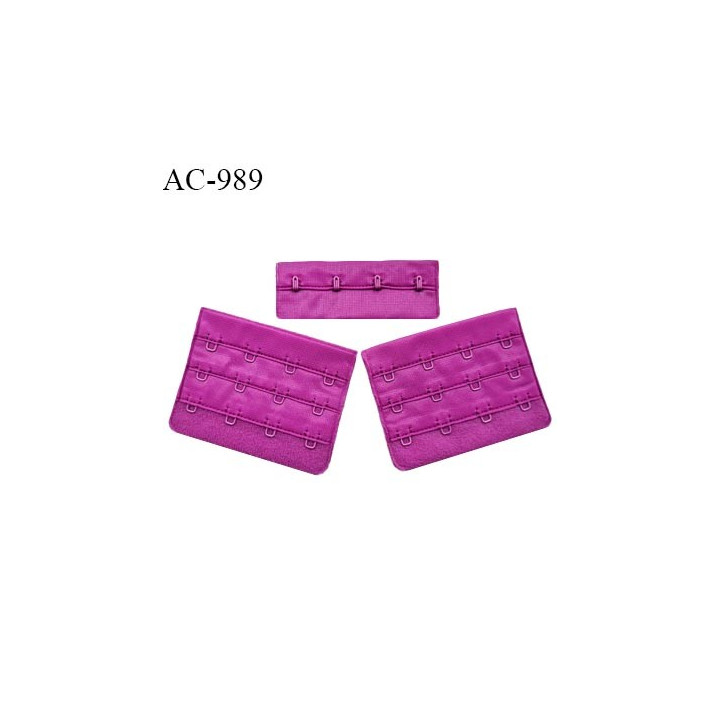 Agrafe 76 mm attache SG haut de gamme couleur pivoine 3 rangées 4 crochets largeur 76 mm hauteur 57 mm prix à l'unité